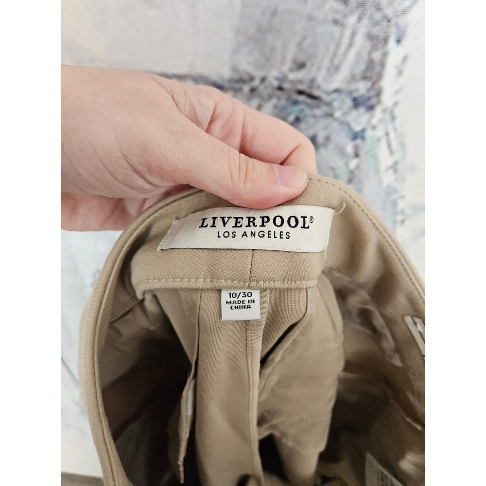 Liverpool Los Angeles Kelsey Wide Leg Trouser Biscuit Tan Womens 10/30 - Picture 4 of 11